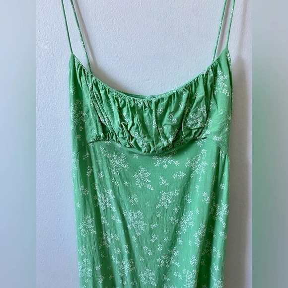 Auguste  The Label Floral Green and White Maeve Davis Mini Dress Size 4 - Picture 5 of 10
